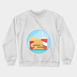 Fast food in flat style Crewneck Sweatshirt